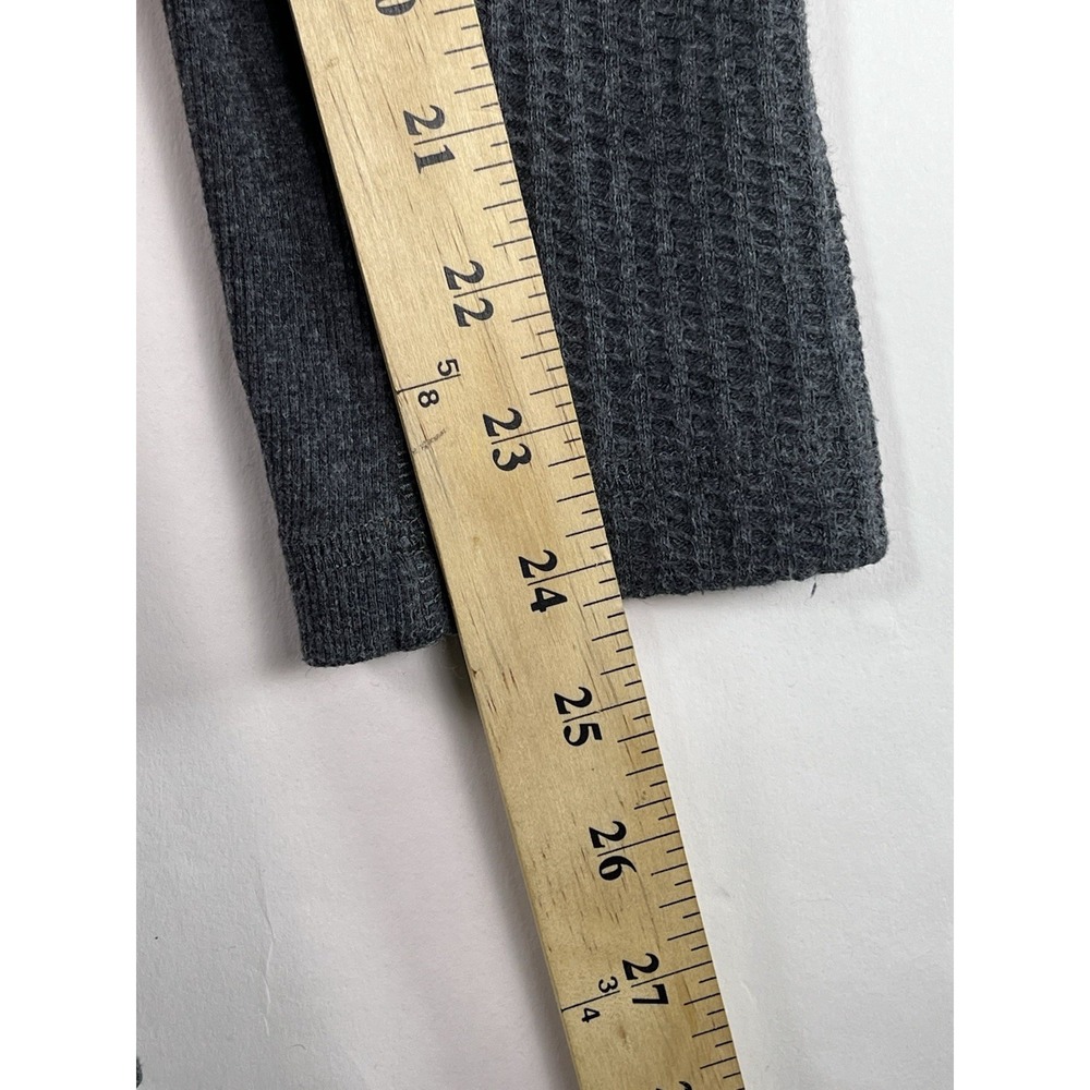 Soft Surroundings Cowl Neck Waffle Knit Sweater Top Women's Size M Gray READ - Picture 10 of 12